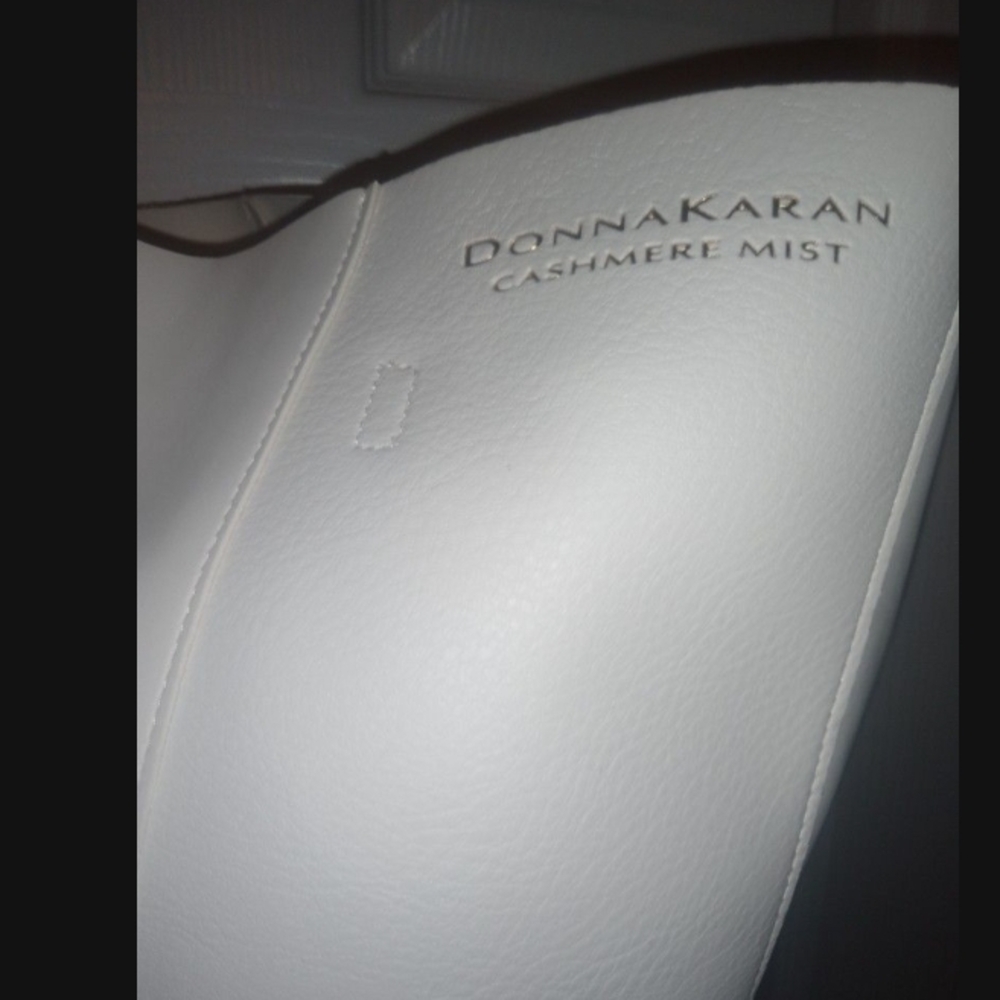 Donna Karan Cashmere Mist White Faux Leather Bag